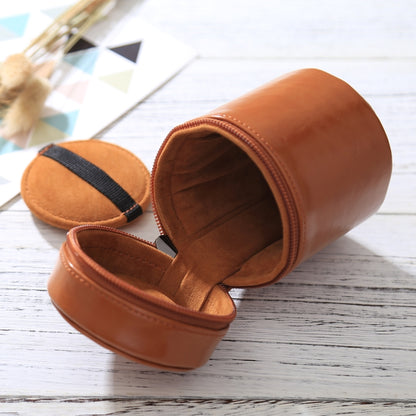 Small Lens Case Zippered PU Leather Pouch Box for DSLR Camera Lens, Size: 11x8x8cm(Brown) by bashfashion
