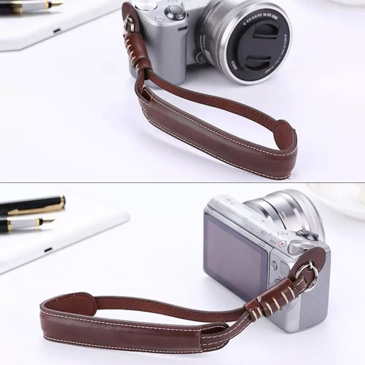 Wrist Strap Grip PU Leather Hand Strap for SLR / DSLR Cameras(Coffee) by bashfashion