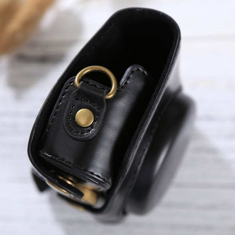 Full Body Camera PU Leather Case Bag with Strap for Canon PowerShot SX730 HS / SX720 HS (Black) by bashfashion