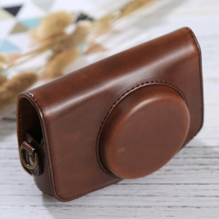 Full Body Camera PU Leather Case Bag with Strap for Canon PowerShot SX730 HS / SX720 HS (Coffee) by bashfashion