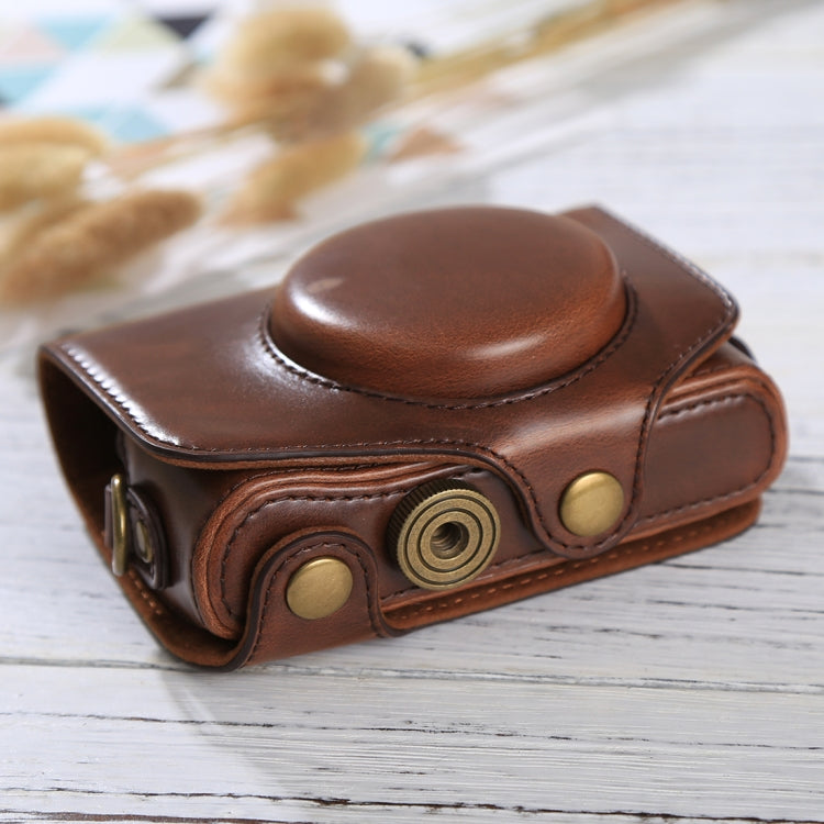 Full Body Camera PU Leather Case Bag with Strap for Canon PowerShot SX730 HS / SX720 HS (Coffee) by bashfashion