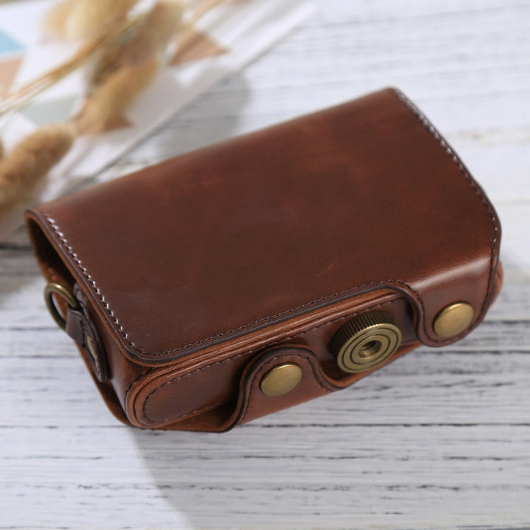 Full Body Camera PU Leather Case Bag with Strap for Canon PowerShot SX730 HS / SX720 HS (Coffee) by bashfashion