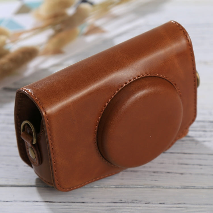 Full Body Camera PU Leather Case Bag with Strap for Canon PowerShot SX730 HS / SX720 HS (Brown) by bashfashion