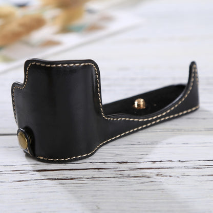 1/4 inch Thread PU Leather Camera Half Case Base for Sony ILCE-5100 / A5100(Black) by bashfashion