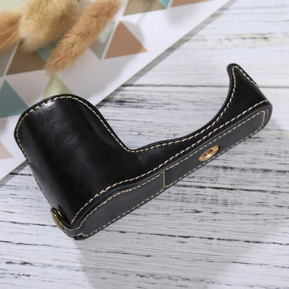 1/4 inch Thread PU Leather Camera Half Case Base for Sony ILCE-5100 / A5100(Black) by bashfashion