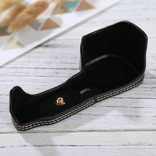 1/4 inch Thread PU Leather Camera Half Case Base for Sony ILCE-6000 / A6000(Black) by bashfashion