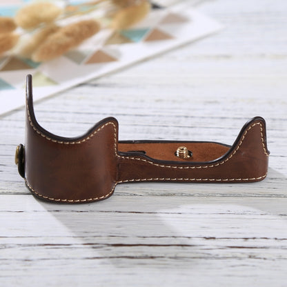 1/4 inch Thread PU Leather Camera Half Case Base for Sony ILCE-6000 / A6000(Coffee) by bashfashion