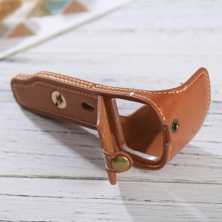 1/4 inch Thread PU Leather Camera Half Case Base for Sony ILCE-6000 / A6000(Brown) by bashfashion