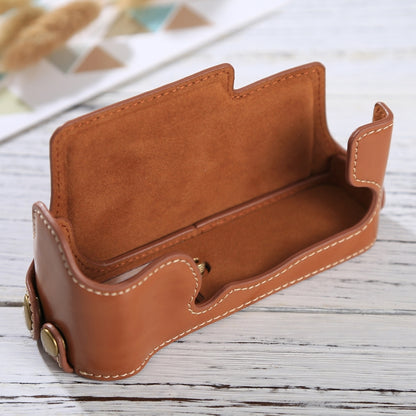 1/4 inch Thread PU Leather Camera Half Case Base for FUJIFILM X-E3(Brown) by bashfashion