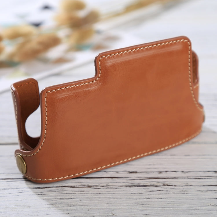 1/4 inch Thread PU Leather Camera Half Case Base for FUJIFILM X-E3(Brown) by bashfashion