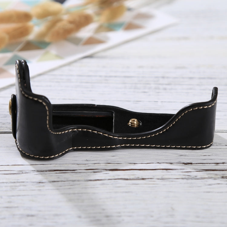 1/4 inch Thread PU Leather Camera Half Case Base for Canon EOS M3(Black) by bashfashion