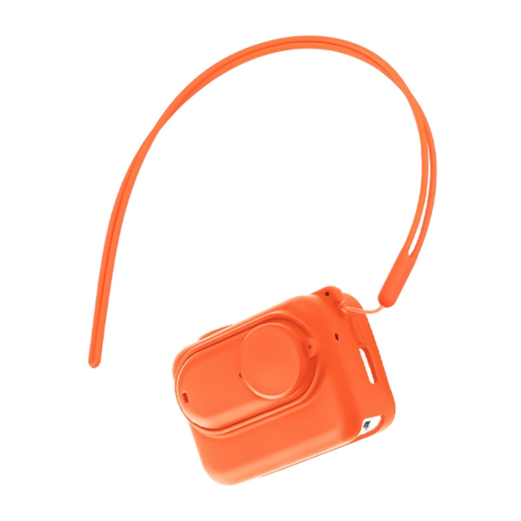 For Insta360 GO 3 Camera Body Charging Case Silicone Case with Lens Cap & Strap (Orange) by bashfashion