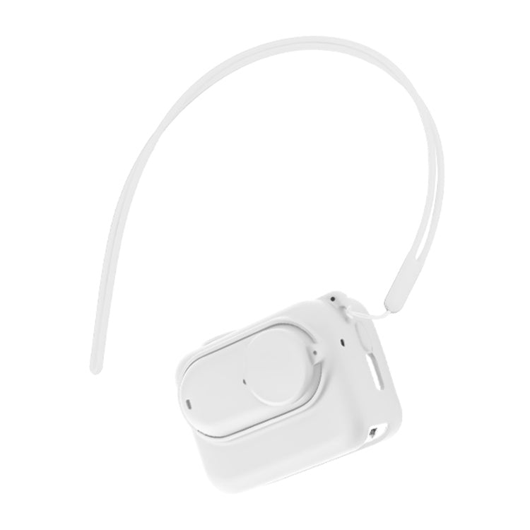 For Insta360 GO 3 Camera Body Charging Case Silicone Case with Lens Cap & Strap (White) by bashfashion