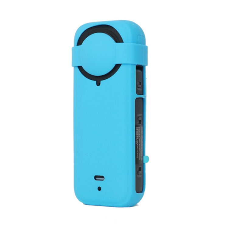 For Insta360 X4 Silicone Protective Case with Lens Cover (Blue) by bashfashion
