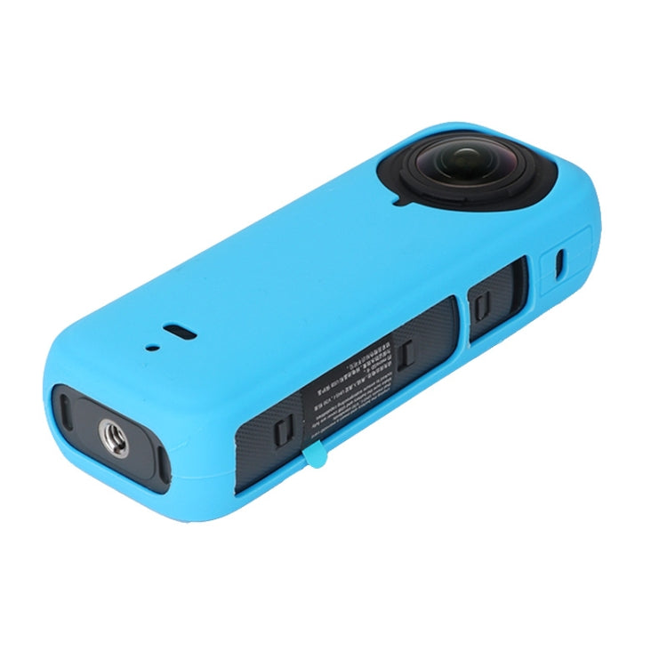 For Insta360 X4 Silicone Protective Case with Lens Cover (Blue) by bashfashion
