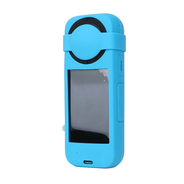 For Insta360 X4 Silicone Protective Case with Lens Cover (Blue) by bashfashion