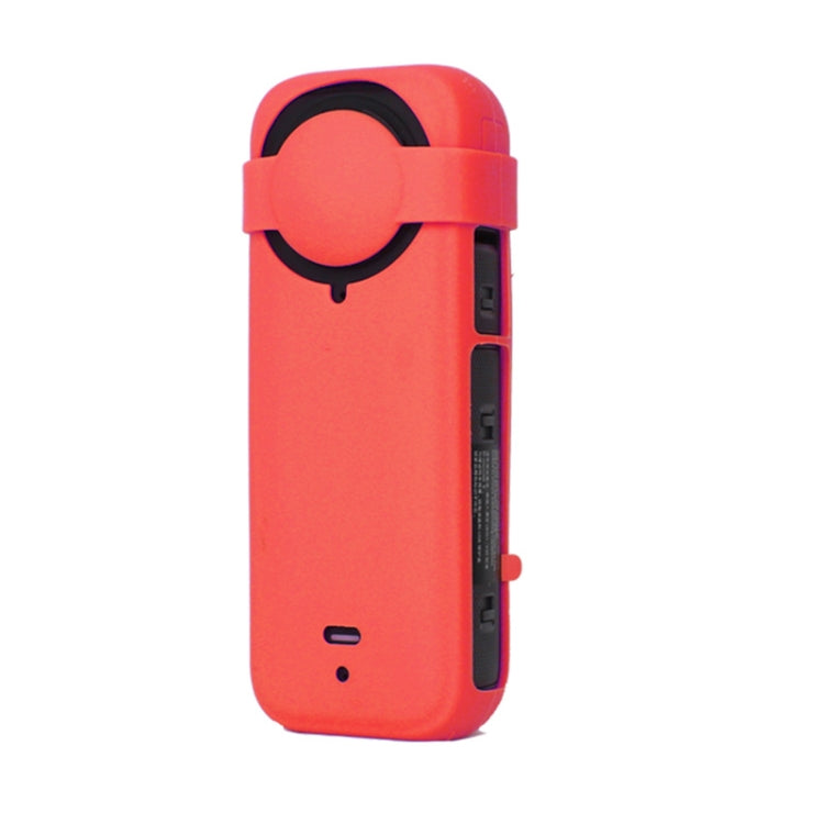 For Insta360 X4 Silicone Protective Case with Lens Cover (Red) by bashfashion