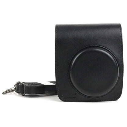 PU Leather Camera Protective bag for FUJIFILM Instax Mini 90 Camera, with Adjustable Shoulder Strap(Black) by bashfashion