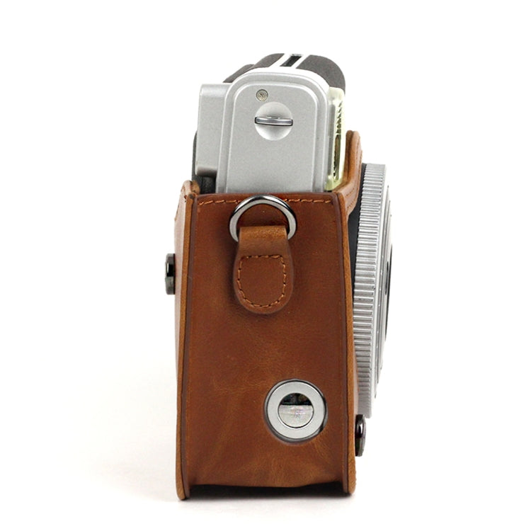 PU Leather Camera Protective bag for FUJIFILM Instax Mini 90 Camera, with Adjustable Shoulder Strap(Brown) by bashfashion