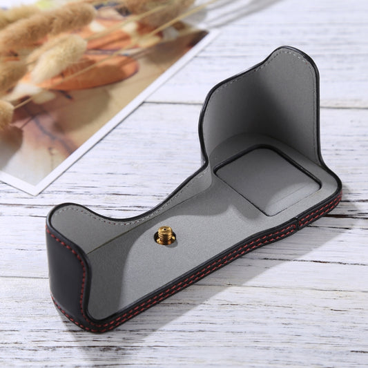 1/4 inch Thread PU Leather Camera Half Case Base for Sony A7S2 / A7R2 / A7K2 / A7 II(Black) by bashfashion