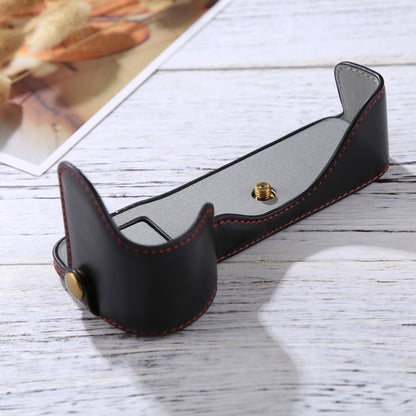 1/4 inch Thread PU Leather Camera Half Case Base for Sony A7S2 / A7R2 / A7K2 / A7 II(Black) by bashfashion