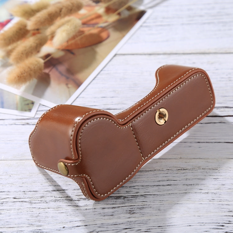 1/4 inch Thread PU Leather Camera Half Case Base for Sony A7S2 / A7R2 / A7K2 / A7 II(Brown) by bashfashion