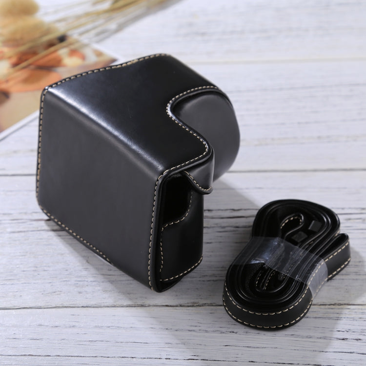 Full Body Camera PU Leather Case Bag with Strap for Sony A5100 / A5000 / NEX-3N (16-50mm / 40.5mm Lens)(Black) by bashfashion