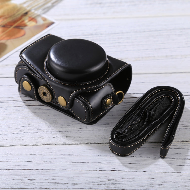 Full Body Camera PU Leather Camera Case Bag with Strap for Canon PowerShot G7 X Mark II (Black) by bashfashion