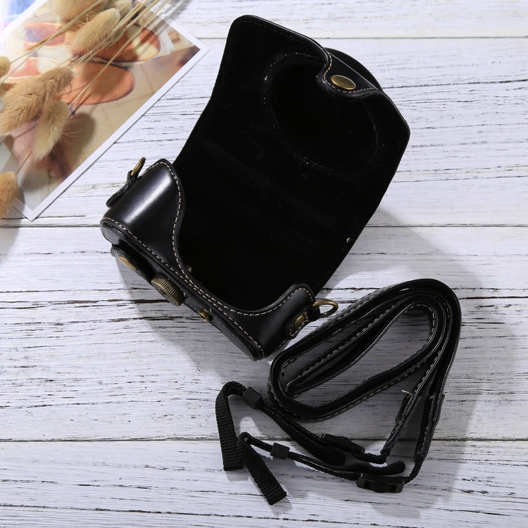 Full Body Camera PU Leather Camera Case Bag with Strap for Canon PowerShot G7 X Mark II (Black) by bashfashion