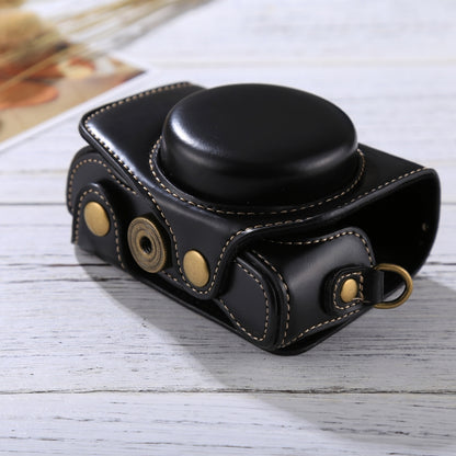 Full Body Camera PU Leather Camera Case Bag with Strap for Canon PowerShot G7 X Mark II (Black) by bashfashion