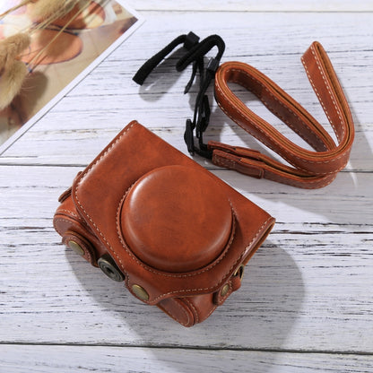 Full Body Camera PU Leather Camera Case Bag with Strap for Canon PowerShot G7 X Mark II (Brown) by bashfashion