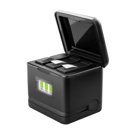 For Insta360 Ace Pro / Ace Tri-Battery Charging Box Case (Black) by bashfashion