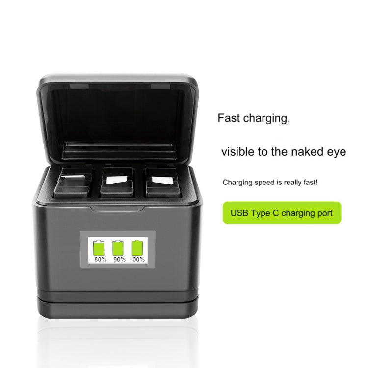 For Insta360 Ace Pro / Ace Tri-Battery Charging Box Case (Black) by bashfashion