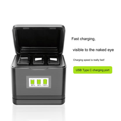 For Insta360 Ace Pro / Ace Tri-Battery Charging Box Case (Black) by bashfashion