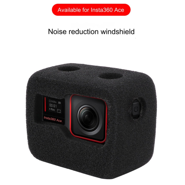 For Insta360 Ace Sponge Foam Windshield Housing Case (Black) by bashfashion