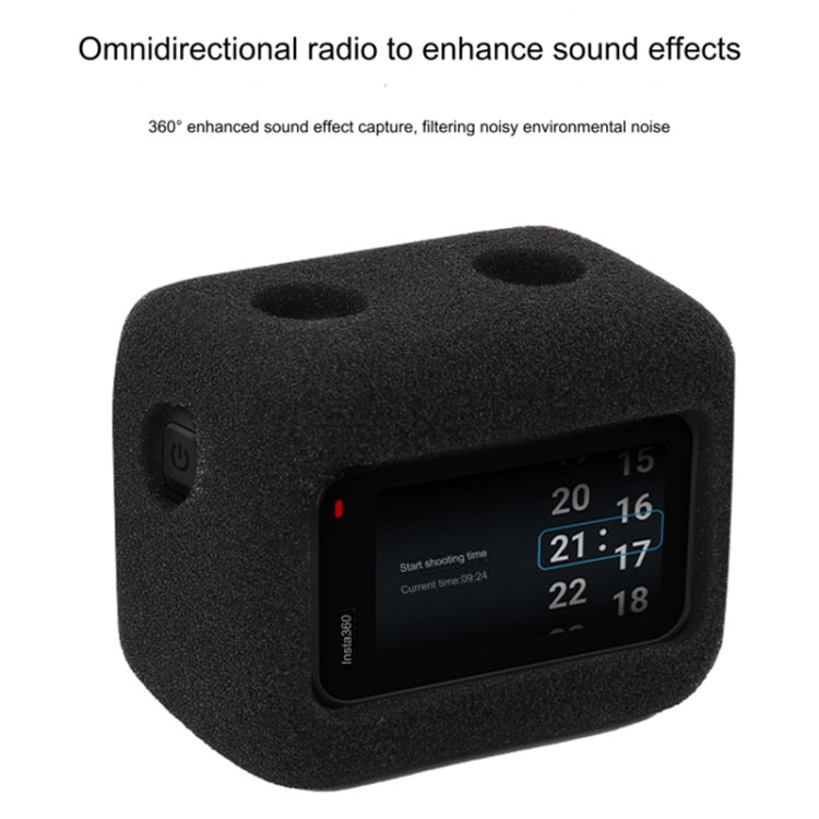 For Insta360 Ace Sponge Foam Windshield Housing Case (Black) by bashfashion