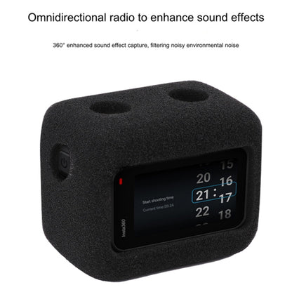 For Insta360 Ace Sponge Foam Windshield Housing Case (Black) by bashfashion