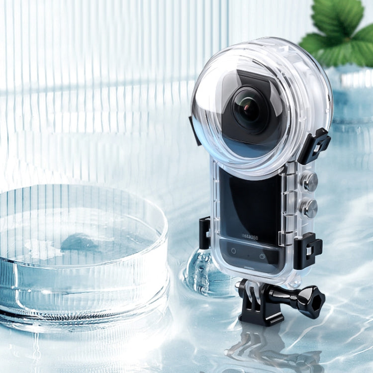 For Insta360 X3 Camera 50m Waterproof Sealed Diving Case (Transparent) by bashfashion