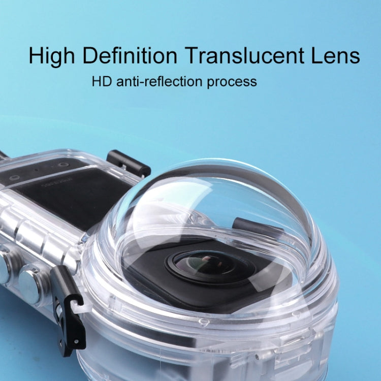 For Insta360 X3 Camera 50m Waterproof Sealed Diving Case (Transparent) by bashfashion