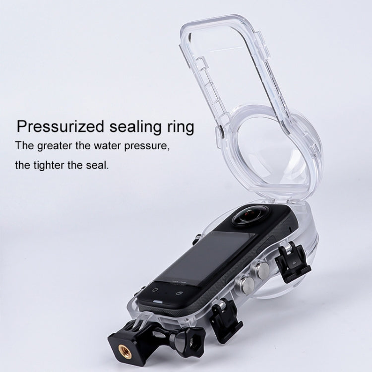 For Insta360 X3 Camera 50m Waterproof Sealed Diving Case (Transparent) by bashfashion