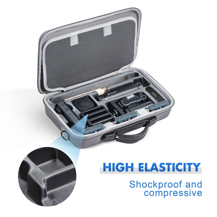 For Insta360 X4 STARTRC Camera and Accessories PU Storage Case Bag (Grey) by STARTRC