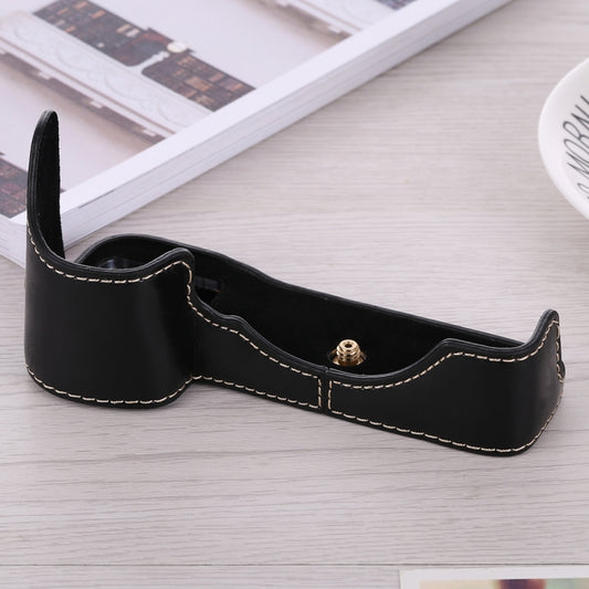 1/4 inch Thread PU Leather Camera Half Case Base for Sony ILCE-A9 / A9 / A7RIII(Black) by bashfashion