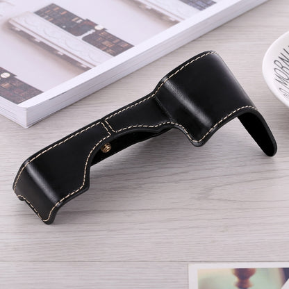 1/4 inch Thread PU Leather Camera Half Case Base for Sony ILCE-A9 / A9 / A7RIII(Black) by bashfashion