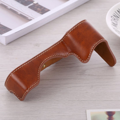 1/4 inch Thread PU Leather Camera Half Case Base for Sony ILCE-A9 / A9 / A7RIII(Brown) by bashfashion