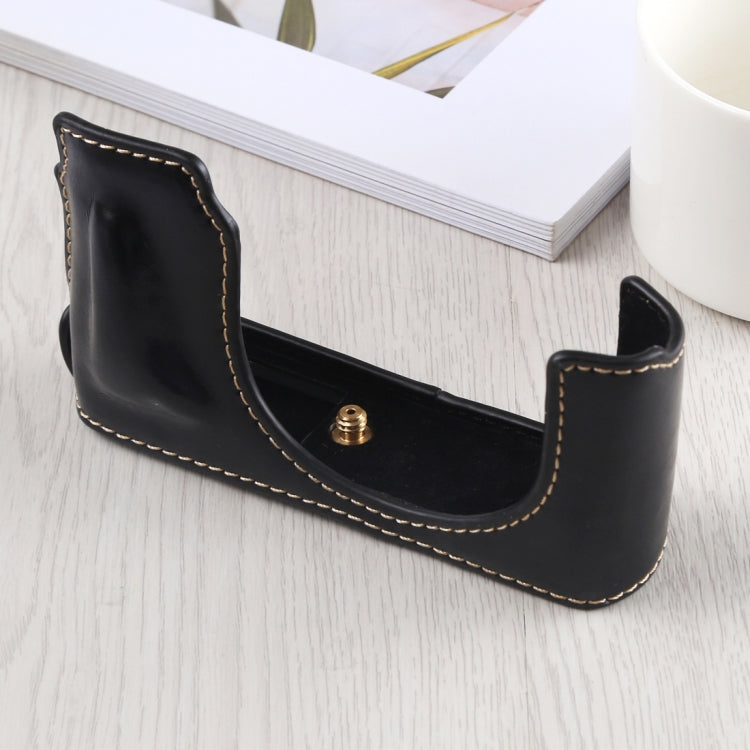1/4 inch Thread PU Leather Camera Half Case Base for Leica DLUX TYP 109 (Black) by bashfashion