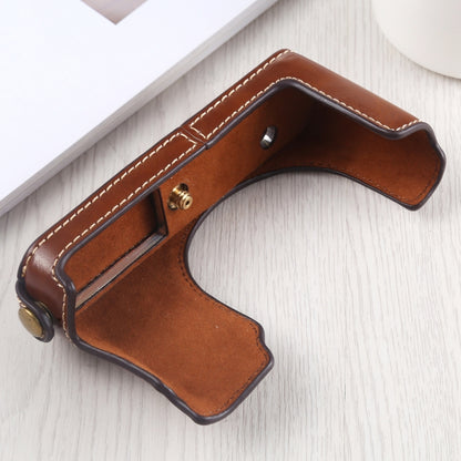 1/4 inch Thread PU Leather Camera Half Case Base for Leica DLUX TYP 109 (Coffee) by bashfashion