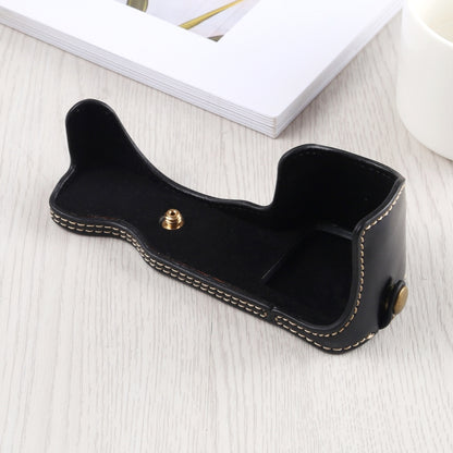 1/4 inch Thread PU Leather Camera Half Case Base for Sony A6400 / ILCE-A6400 (Black) by bashfashion