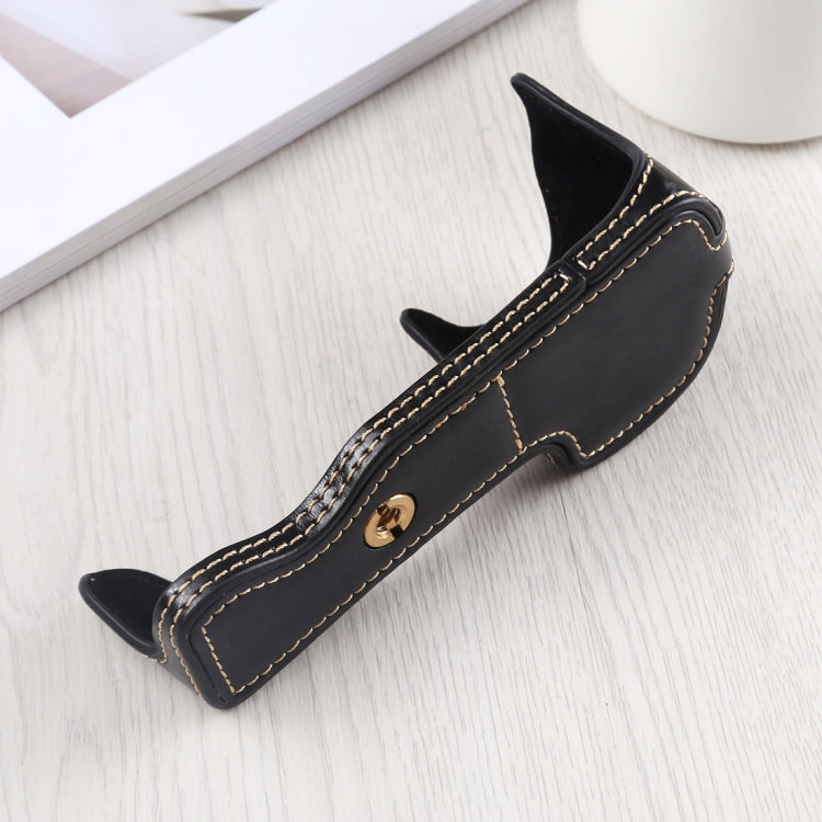 1/4 inch Thread PU Leather Camera Half Case Base for Sony A6400 / ILCE-A6400 (Black) by bashfashion