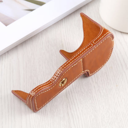 1/4 inch Thread PU Leather Camera Half Case Base for Sony A6400 / ILCE-A6400 (Brown) by bashfashion