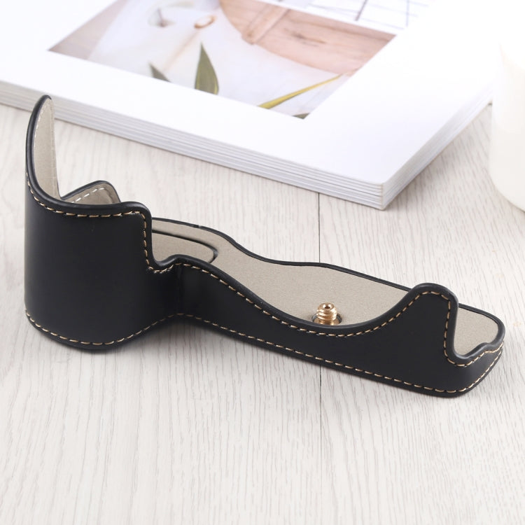 1/4 inch Thread PU Leather Camera Half Case Base for Canon EOS R (Black) by bashfashion